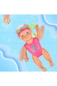Oyuncak Küvette Havuzda Suda Kendiliğinden Yüzen Kurmalı Swimming Baby Yüzen Bebek 15 Cm thumbnail 6