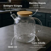 Bambum Juliet Bambu Kapaklı Cam Demlik 1800ml thumbnail 1