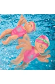 Oyuncak Küvette Havuzda Suda Kendiliğinden Yüzen Kurmalı Swimming Baby Yüzen Bebek 15 Cm thumbnail 5