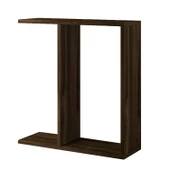 Lotus Modern Yan Sehpa – Kitaplıklı ve Dekoratif Tasarım, Ceviz thumbnail 4