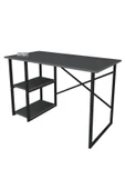 Bofigo 60x120 Cm 2 Raflı Çalışma Masası Bilgisayar Masası Ofis Ders Yemek Masası Antrasit thumbnail 7