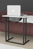 Bofigo Metal Ayaklı Laptop Sehpası Kahvaltı Masası Çalışma Sehpası Beyaz thumbnail 2