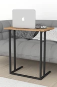 Bofigo Metal Ayaklı Laptop Sehpası Kahvaltı Masası Çalışma Sehpası Çam thumbnail 2