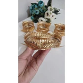 Home Gold Serisi Lüx Aynalı, Motifli Lokumluk, Çerezlik 6 Adet thumbnail 2