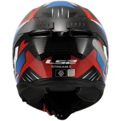 Ls2 stream 2 tinux siyah kırmızı kapalı kask thumbnail 4