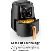 Karaca Air Pro Cook XL 2 in 1 Konuşan Airfryer Black Copper 4 Kişilik thumbnail 5
