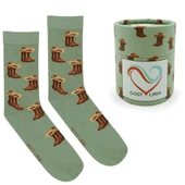 Cowboy Socks – Desenli Unisex Soket Çorap thumbnail 1