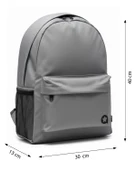 Yuga İki Gözlü Sırt Çantası Gri thumbnail 6