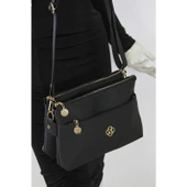 Jindar Life Hub Lacoste 3 Bölmeli Kadın Omuz Çantası Siyah thumbnail 1