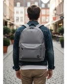 Yuga İki Gözlü Sırt Çantası Gri thumbnail 4