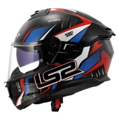 Ls2 stream 2 tinux siyah kırmızı kapalı kask thumbnail 2