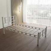 Lotus Tek Kişilik 90x200 Cm Metal Karyola A Kalite, Ses Çıkarmaz ,ölçülü Model Karyola Beyaz 1636-b thumbnail 4