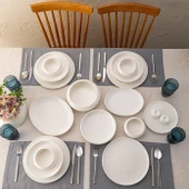 İstanbul Porselen Kınalıada 53 Parça 12 Kişilik Yuvarlak Yemek Takımı thumbnail 1