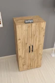Bofigo 3 Raflı 2 Kapaklı Klasörlük Dolabı Mutfak Dolabı Banyo Dolabı Çok Amaçlı Dolap Fulya Çam thumbnail 6