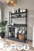Bofigo Mutfak Standı Bazalı 5 Raflı Kahve Köşesi Mutfak Rafı Mutfak Bangosu Panama Antrasit thumbnail 1