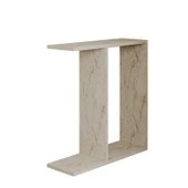 Lotus Modern Yan Sehpa – Kitaplıklı ve Dekoratif Tasarım, Traverten Desen thumbnail 4