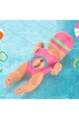 Oyuncak Küvette Havuzda Suda Kendiliğinden Yüzen Kurmalı Swimming Baby Yüzen Bebek 15 Cm thumbnail 7