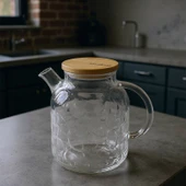 Bambum Juliet Bambu Kapaklı Cam Demlik 1800ml thumbnail 3