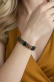Faset Kesimli Ocean Jasper Bileklik Elastik Yapılı 529-1 thumbnail 1