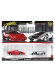 Hot Wheels Premium Car Culture 2'li Paket Lamborghını Countach LP5000 QV & Lancıa Stratos Zero HBL96 JBL02 thumbnail 1