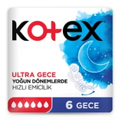 Kotex Ultra Gece 6'lı Gece Hiyenik Ped x 3x thumbnail 2