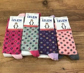 4 Lü İzlen Pamuklu Kız Çocuk Mevsimlik Soket Çorap Karışık Renkler thumbnail 6