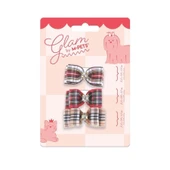 M-Pets Glam Kareli Fiyonklu Kedi ve Köpekler İçin Aksesuar Toka Kırmızı thumbnail 1