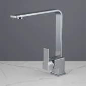 Mutfak Evye Bataryası Krom 360 Derece Döner Başlıklı Dayanıklı Su Tasarruflu Lavabo Musluğu thumbnail 1