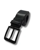 Hakiki Deri Premium Erkek Kemer, Siyah Manda Derisi, 4.5 cm Genişlik, Çelik Toka, Klasik Tasarım Tarz6ZBW5SH thumbnail 1