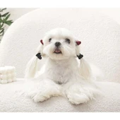 M-Pets Glam Kalpli Kedi ve Köpekler İçin Aksesuar Toka Kırmızı Siyah thumbnail 3