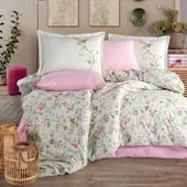 Clasy Ranforce %100 Pamuk Tek Kişilik Nevresim Elara V1 Adaçayı thumbnail 1