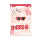 M-Pets Glam Gözlük ve Fiyonklu Kedi ve Köpekler İçin Aksesuar Toka Kırmızı thumbnail 1