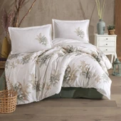 Clasy Ranforce %100 Pamuk Tek Kişilik Nevresim Virele V1 Yeşil thumbnail 2