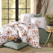 Clasy Ranforce %100 Pamuk Tek Kişilik Nevresim Ruska V1 Mint thumbnail 2