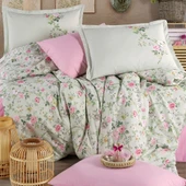 Clasy Ranforce %100 Pamuk Tek Kişilik Nevresim Elara V1 Adaçayı thumbnail 3