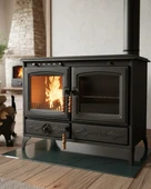 Reyo Stove Halfeti Büyük Camlı Fırınlı Şömine Kuzine Soba thumbnail 2