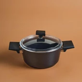 KARACA SWISS CRYSTAL 20 CM DERİN TENCERE BLACK thumbnail 1