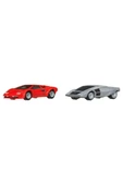 Hot Wheels Premium Car Culture 2'li Paket Lamborghını Countach LP5000 QV & Lancıa Stratos Zero HBL96 JBL02 thumbnail 2