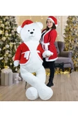 Ayıcı Oyuncak 200 Cm Noel Baba Şapkalı Ayıcık Yeni Yıl ,yılbaşı Hediyesi thumbnail 1