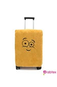 Ayıcı Oyuncak Eğlenceli Karakterli Peluş Bavul Kılıfı Orta Boy Uyumlu thumbnail 2