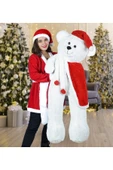 Ayıcı Oyuncak 130 Cm Noel Baba Şapkalı Ayıcık Yeni Yıl ,yılbaşı Hediyesi thumbnail 1