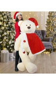 Özgüner Oyuncak 160 cm Noel Baba Pelerinli Ayıcık Yeni Yıl Yılbaşı Hediyesi thumbnail 1