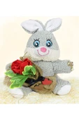 Ayıcı Oyuncak Elinde Gül Tutan 25 Cm Sevimli Tavşan thumbnail 1