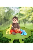 Harika Peluş Fabrikası Bebek Oyun Halısı 120 cm Ponponlu ve Ayaklı (%100 Yerli) thumbnail 2