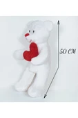 Özgüner Oyuncak 50 Cm Kalpli Peluş Sevimli Ayıcık thumbnail 3