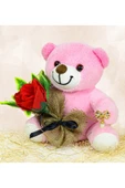 Ayıcı Oyuncak Elinde Gül Tutan 25 Cm Sevimli Ayıcık thumbnail 2