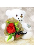 Ayıcı Oyuncak Elinde Gül Tutan 25 Cm Sevimli Ayıcık thumbnail 4