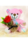 Ayıcı Oyuncak Elinde Gül Tutan 25 Cm Sevimli Ayıcık thumbnail 3