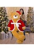 Özgüner Oyuncak 200 Cm Noel Baba Şapkalı Ayıcık Yeni Yıl ,yılbaşı Hediyesi thumbnail 1