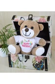 Harika Peluş Fabrikası 25 Cm Happy Birthday Çiçek Ayı thumbnail 1